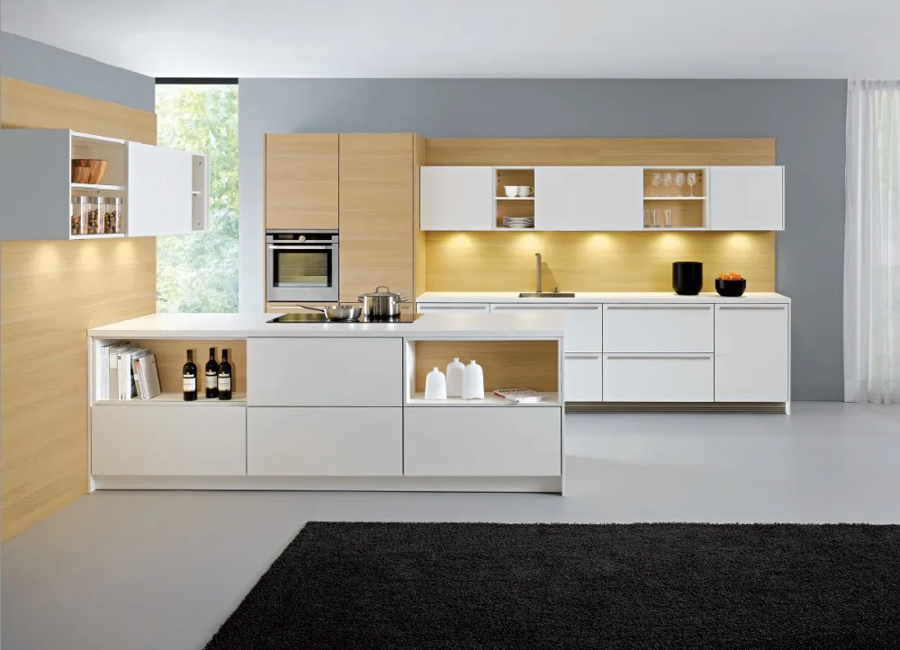 Современная Модульная кухня мебель индивидуальные сделали лак кухонные шкафы фанеры кухня