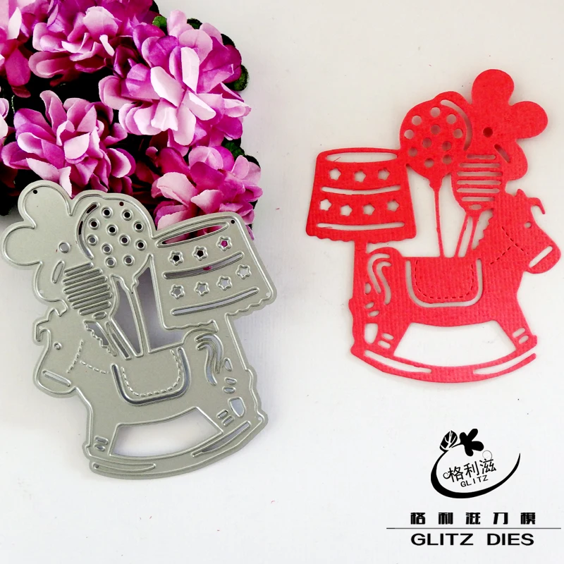 

Rocking horse Metal Cutting Dies Stencils for DIY Scrapbooking/photo album Decorative Embossing DIY Paper Cards