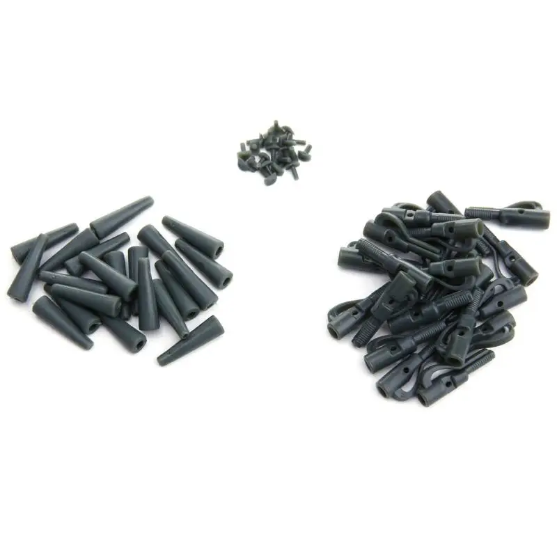 

20 Set Fishing Terminal Tackle Safety Lead Clip Carp Fishing Tackle Tool Pesca Accessories Equipment with Pins Tail Rubber Tube