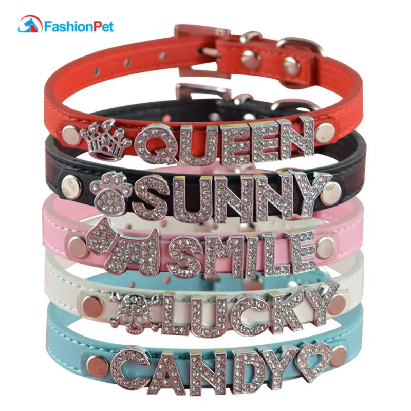 Buy Pu Leather Customized Personalized Pet Dog Collar