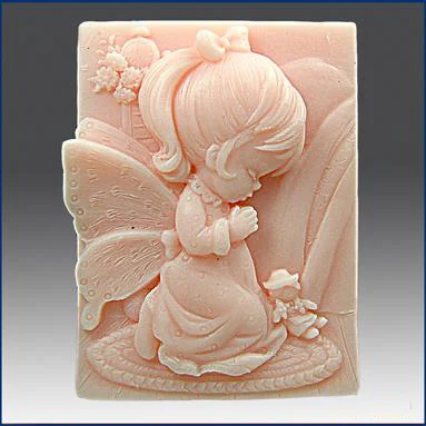 

Silica gel mould for handmade soap soap candle, cute angel girl,DIY