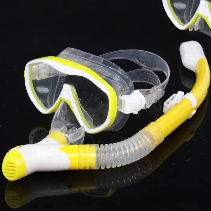 Плавательные очки с широким видом, противотуманные с сухим дыханием, трубка для дайвинга, летний FI-19ING