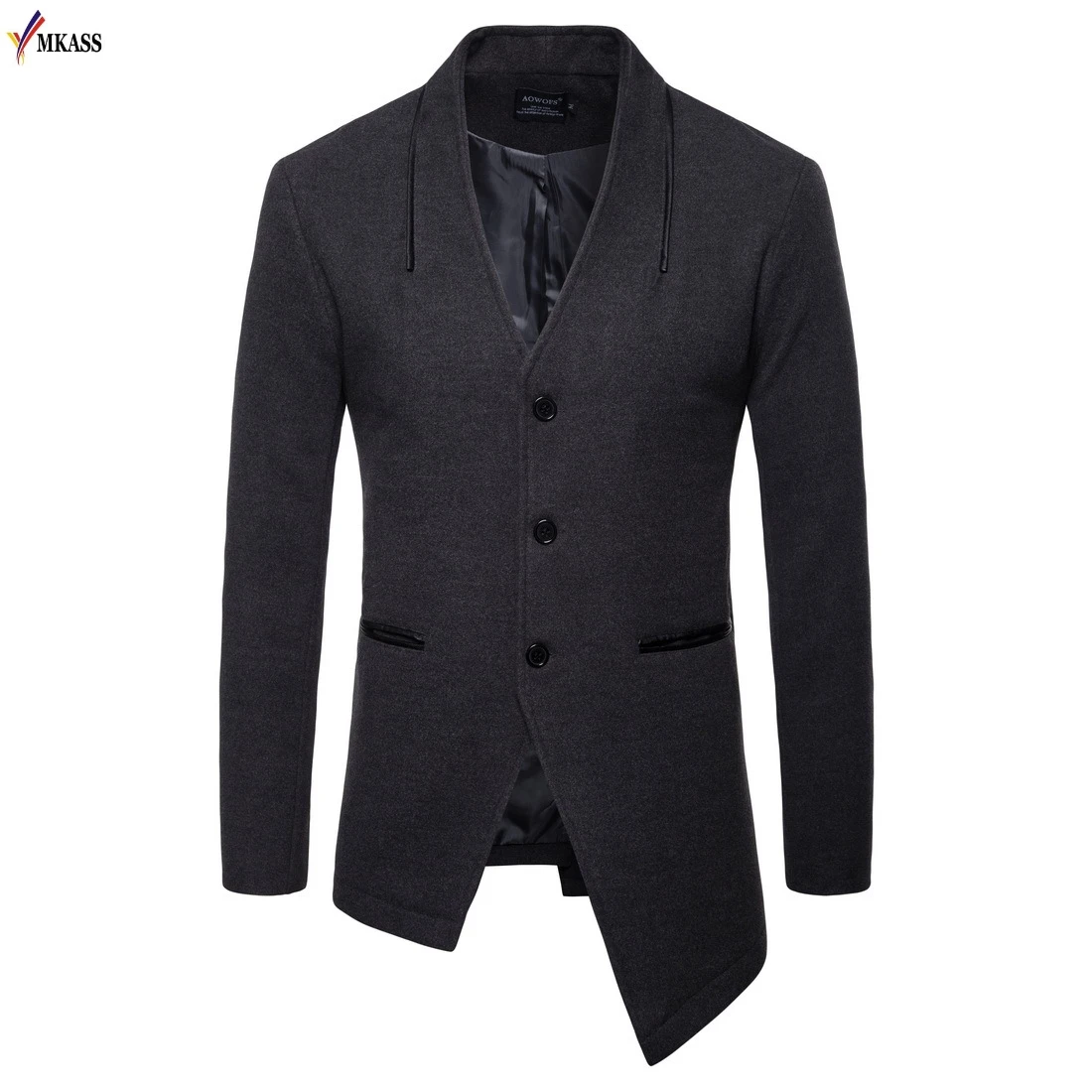 2018 New Mens Autumn Trench Coats Fashion Casual Classic Men Blazers Woolen Coat Fit Turn-down Collar Jackets Coats For Male