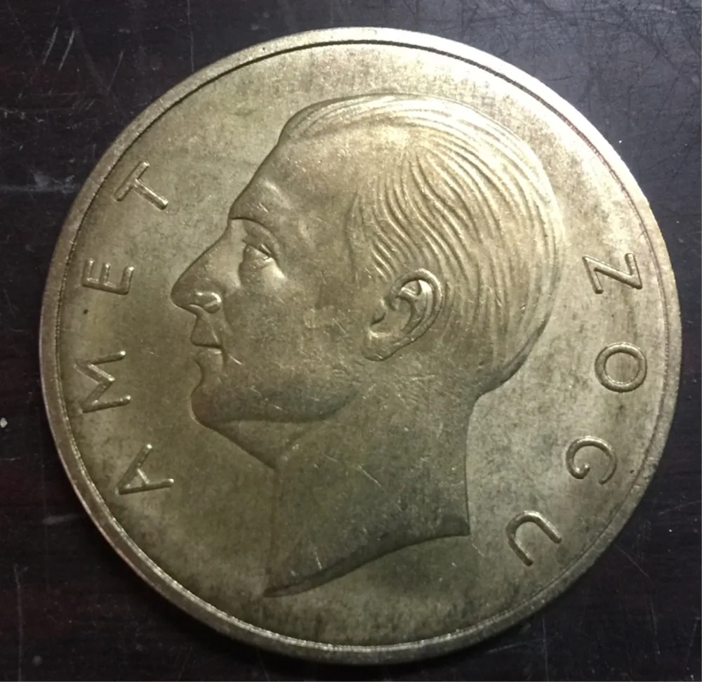 1927 Albania 100 Franga Ari Zog I Gold Copy Coinin Noncurrency Coins