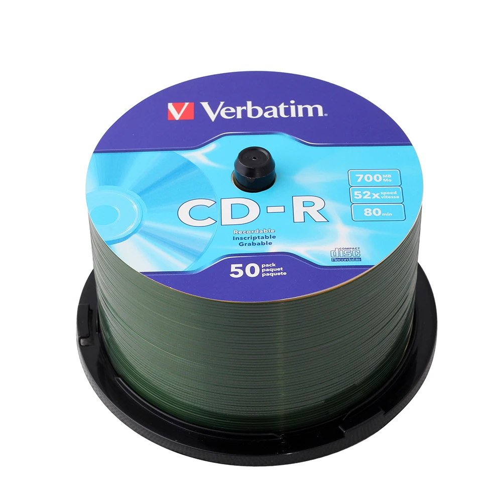 DVD диски Verbatim 50 шт/партия флэш 700 Мб 80 минут 52X фирменные записываемые медиа 50PK