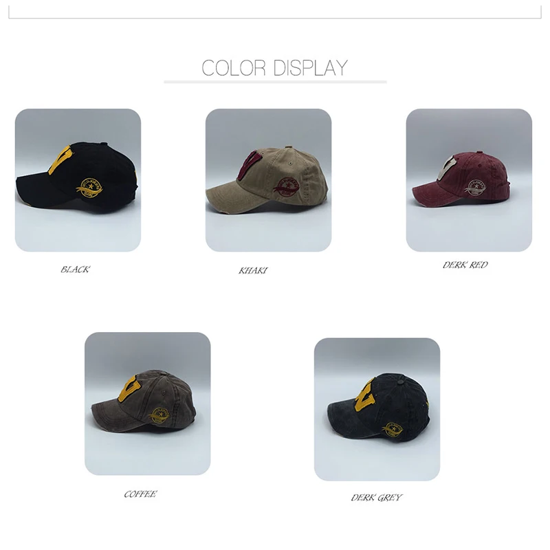 YIJAY 5 lavado denim snapback caps otoño letra W del algodón nuevos hombres mujeres gorra de béisbol sunblock beisbol casquette