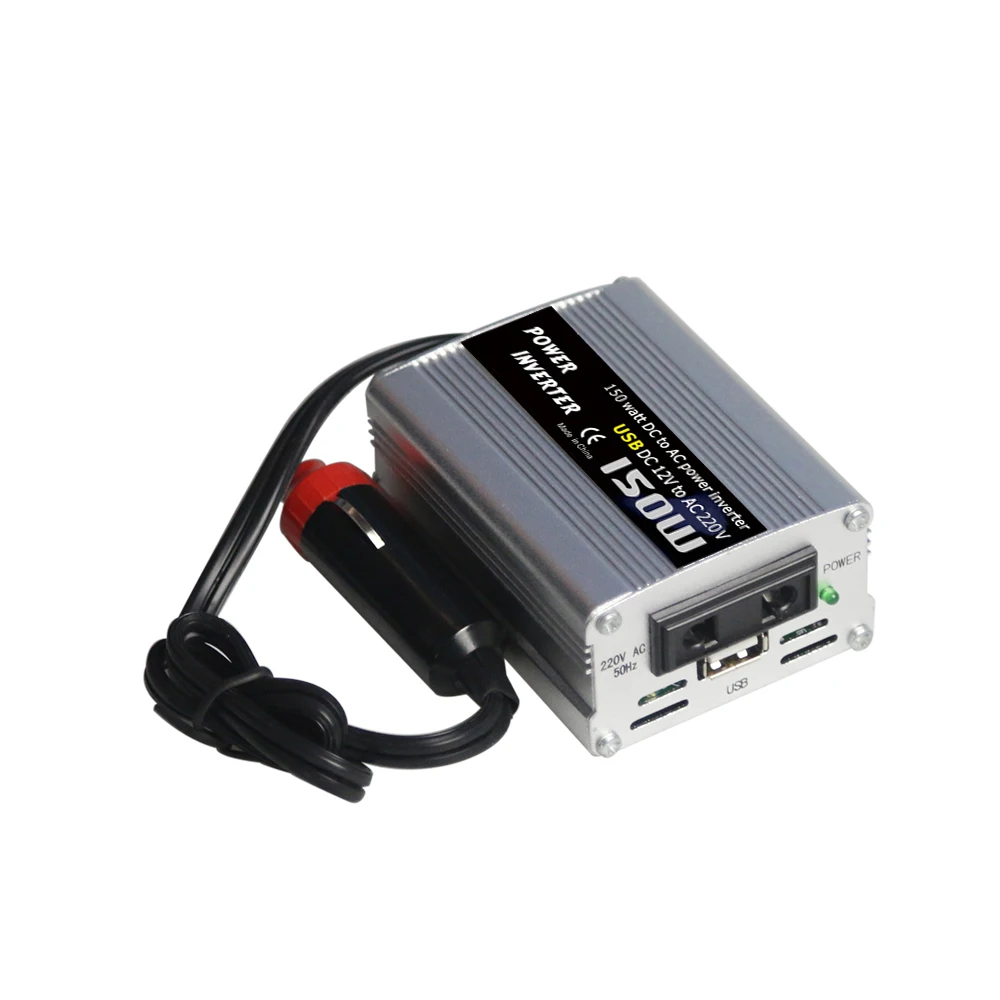 Автомобильный преобразователь напряжения USB 150 W DC В AC инвертор питания 12 V в 110 V/220