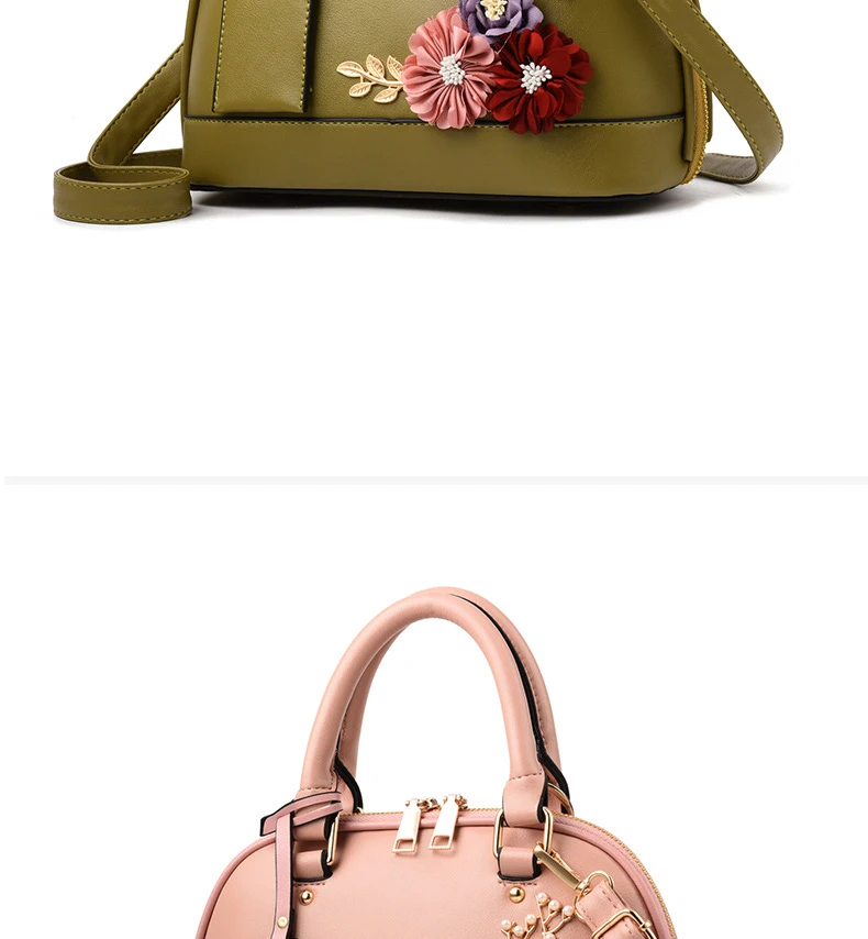 Известная брендовая люксовая дизайнерская Shell Цветочный Для женщин женская сумочка кожаные женские сумки Для женщин сумка дамы сумки на ремне через плечо сумка