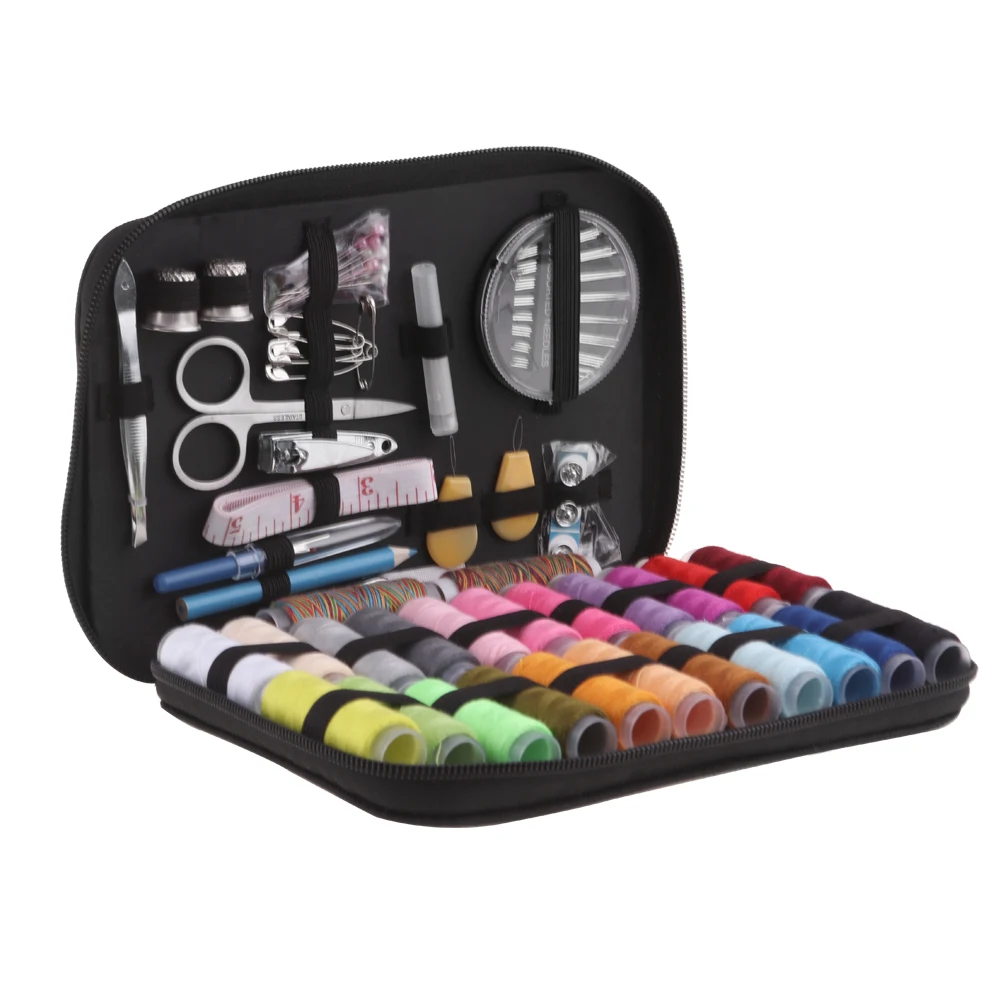 

LemonBest 96pcs Sewing Kit Sewing Accessories 24 Spools of Thread -24 Color for Family Beginner Traveller Emergency