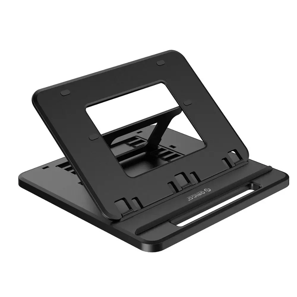 ORICO подставка для ноутбука с регулируемым углом наклона Портативная подставка для ноутбука Подставка для ноутбука охлаждающая подставка держатель для планшета складной стол - Цвет: Черный