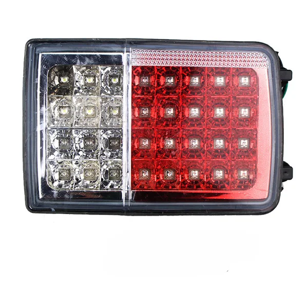 red white lens 1 пара 32 светодиодный Автомобильное устройство прицепа Габаритные сигналы для грузовиков DC 12 V Для автомобильные задние фары поворотов стоп-сигналы - Испускаемый цвет: red white lens