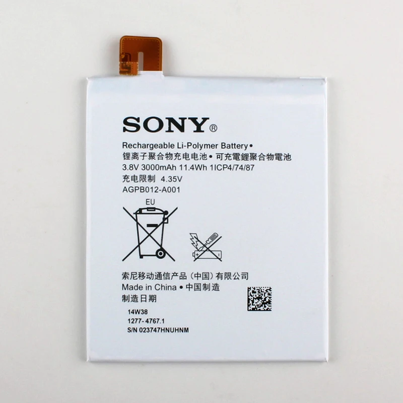 imágenes para Original Sony 3000 mAh Batería Para Sony Xperia T2 Ultra XM50h D5303 D5306 D5322 XM50t AGPB012-A001 imágenes para Original Sony 3000 mAh Batería Para Sony Xperia T2 Ultra XM50h D5303 D5306 D5322 XM50t AGPB012-A001