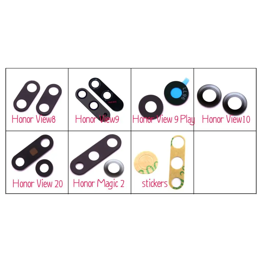 

l rear back camera lens glass replacement for Huawei Honor View 8 9 10 20 Honor Magic Honor V8 V9 V10 V20 honor view 20 V20