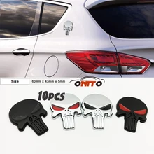 10 шт. Каратель 3D металлический стикер для тела эмблема автомобильный значок капота авто этикетка капота для audi volvo bmw honda toyota skoda