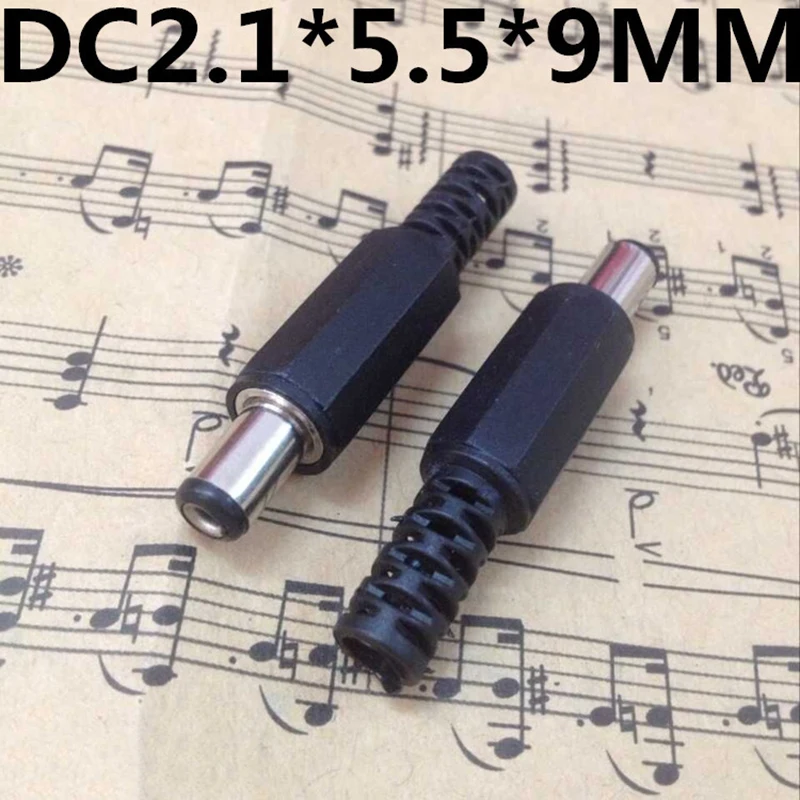10pcs Male / Female DC Power Jack Plugs 2.1mm x 5.5mm DIY Projects Socket Adapter Connectors