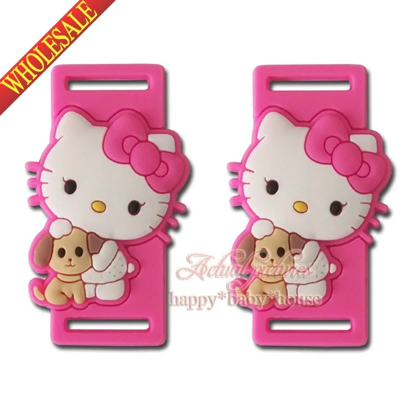 

New 2Pcs Lovely Hello Kitty Cartoon Shoelace Charms Shoe Accssories Sport Sneaker Boots Shoe Laces Silicone Shoelaces,Kids Gift