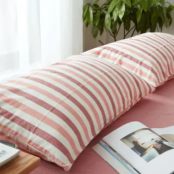 

Japanese Style Yarn Dyed Stripe Washing Cotton Pillowcases 1pcs/pair 48*74cm Pillow Cover Pillowslips Pillow Cases Bedding Cover