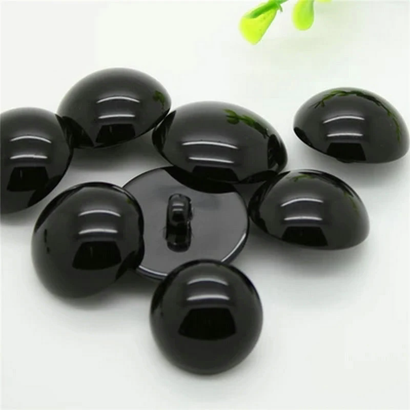 100PCS Black Decorative Buttons with Animal Eyes Nose Buttons Crafts Sewing