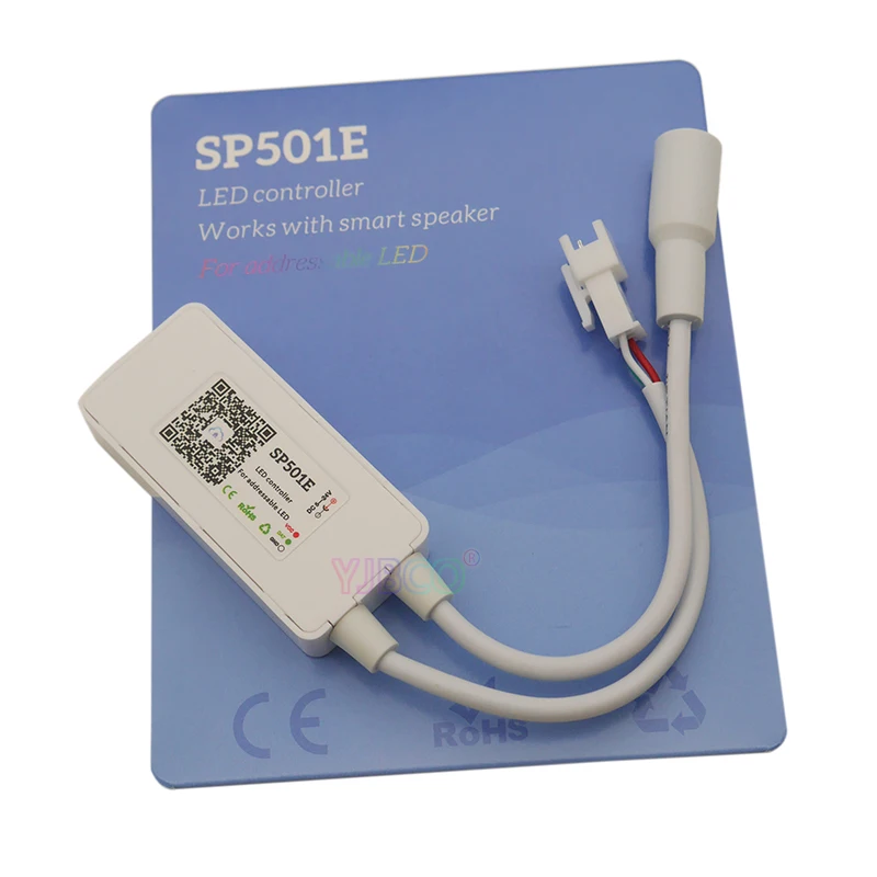 

New WIFI LED Controller SP501E Works with Amazon Alexa for Addressable IC strip WS2812bB SK6812 UCS1903 DC5-24V control 900pixel