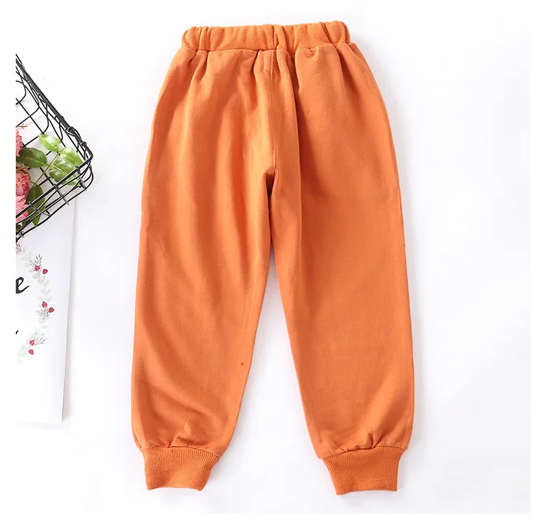 Весенне-осенние штаны для маленьких мальчиков и девочек, свободные джоггеры с вышивкой для мальчиков и девочек, детские спортивные штаны, детские брюки, От 2 до 8 лет
