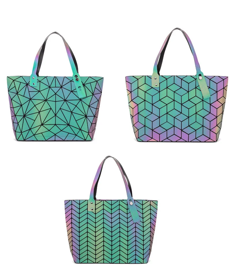 Новинка, светящаяся сумка Bao, женские сумки, геометрические, роскошный бренд Bao, сумка для девушек, на цепочке, сумки через плечо, складная сумка в клетку, женская сумка
