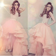 Arabisch Stil Fashion Liebsten Vordere Kurze Zurück Lange Prom Kleider 2016 Sexy Sweetheart Perlen Abendkleid Partei-kleider Nach Maß