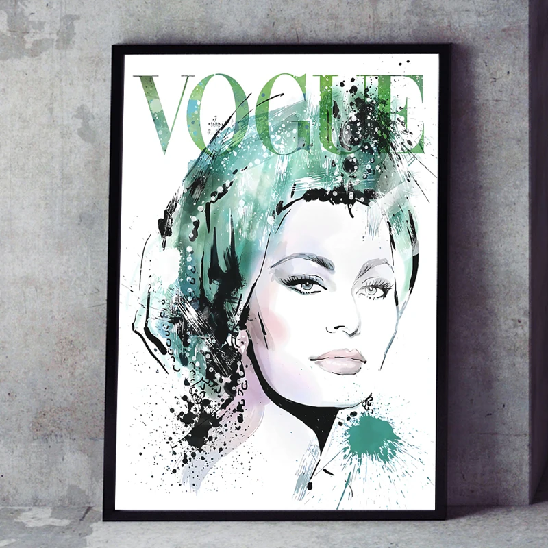NOOG Cuadros Vogue печатные постеры и печать на холсте настенный поп арт черно белая