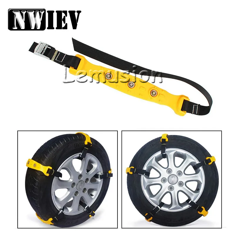 NWIEV Car Tire Anti skid Snow Tyres Chains For Honda Civic Fit Accord