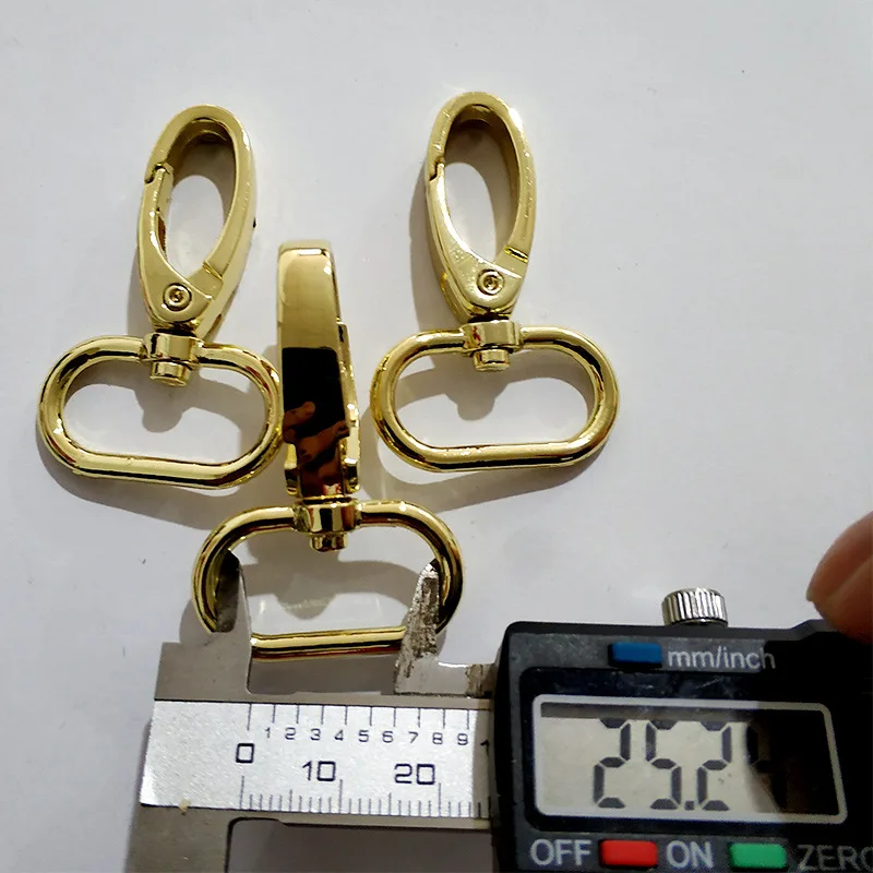 

10pcs Gold Swivel hook 1"(25mm) Push gate hooks purse hook swivel clasp Swivel snap hook