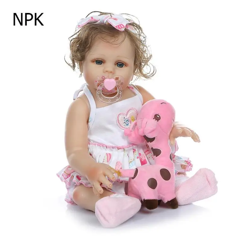 

Lovely Vinyl Reborn Baby Lifelike Simulation Girl Doll Toys Kids Playmate Kindergarten Simulation Doll Set