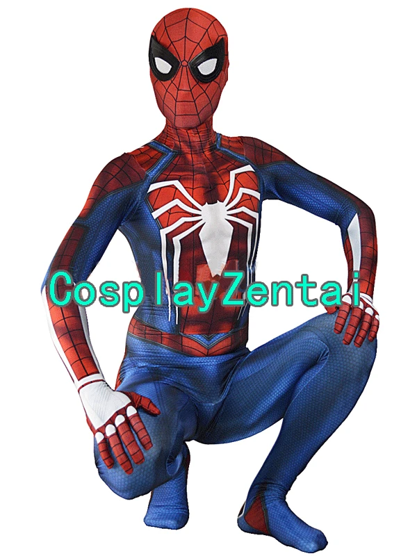 PS4 Insomniac Spiderman Costume Spandex Games Spidery Cosplay Halloween Spider-man Costume For Adult/Kids Hot Sale Free Shipping