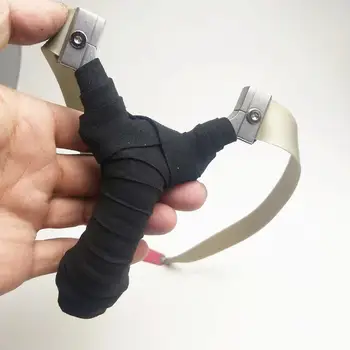 

Stainless steel hunting slingshot outdoor hunter flat rubber band slingshot free tied 2019 new