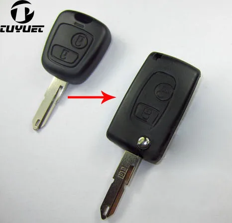 Модифицированный чехол для ключа Citreon C2 Peugeot 206 флип чехол|shell|shell keyshell case |