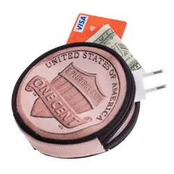 Круговой печати монеты ткань Оксфорд изменить кошелек клатч молния нулевой бумажник сумки для ключей Key Holder ежедневные клатчи Мини женские
