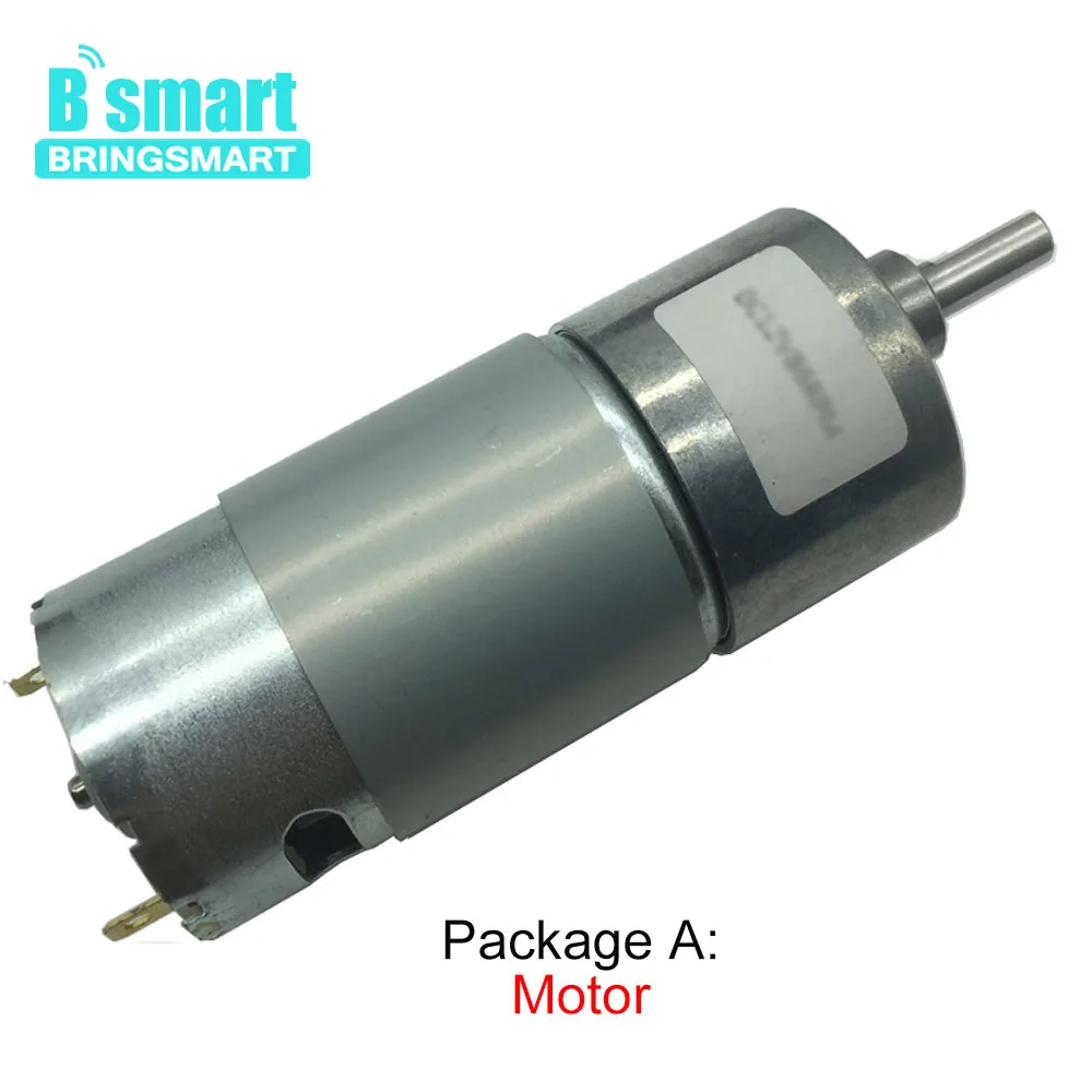 Bringsmart JGB37-550 High Torque 12V DC Motor And DC Gear Motor 6v With DC 12 Volt Reducer Motors Reversed For DIY Motor