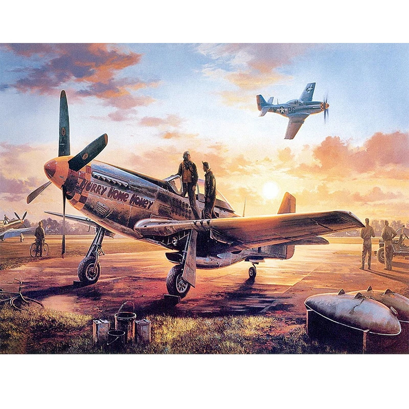 Full round Diamond 5D DIY Diamond Painting airplane Diamond Embroidery