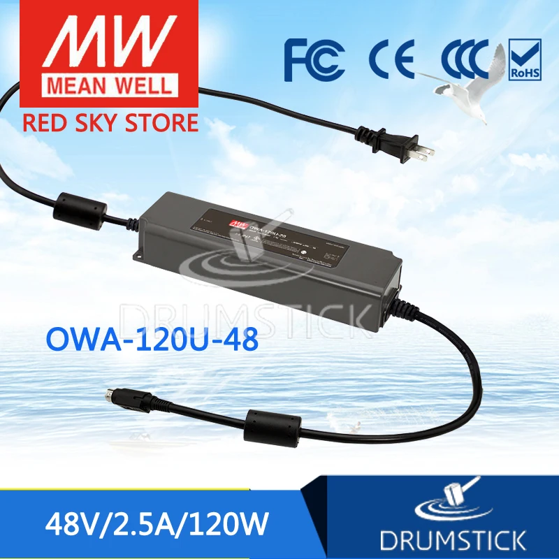 

MEAN WELL OWA-120U-48 48V 2.5A meanwell OWA-120U 48V 120W Single Output Moistureproof Adaptor USA Type