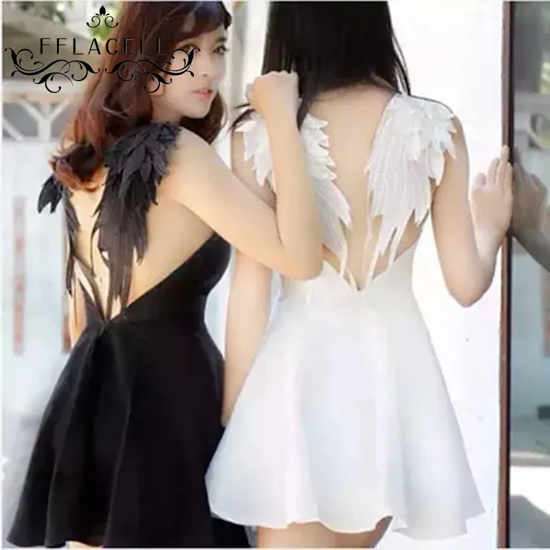 

FFLACELL 1 pair Stylish Embroidered Angel Wings Fabric Patch Shoulder Decorations Venise Lace Applique DIY Halloween Costume