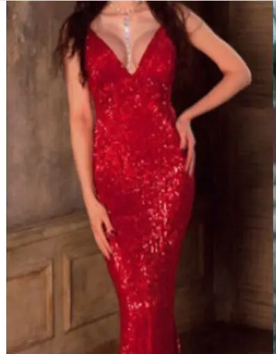 Красное, серебряное, синее, черное, Золотое длинное модное платье макси с блестками, летние сексуальные вечерние облегающие платья,, женское платье+ костюм - Цвет: Красный