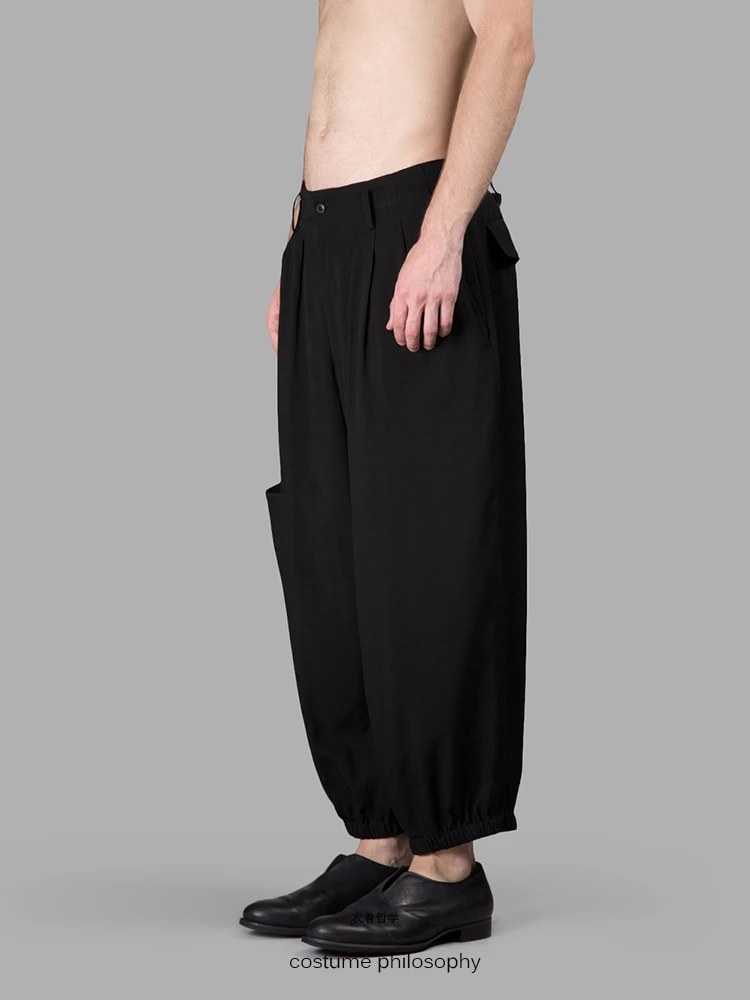 27-44 New Men's Clothing PLUS SIZE GD Casual pants Patch pocket loose wide-legged pants singer costumes
