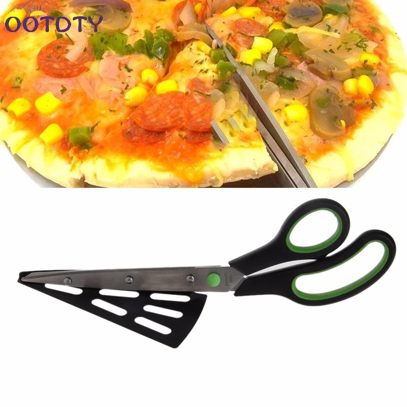 Tijeras para cortar Pizza 2 en 1, bandeja divisora, herramienta para