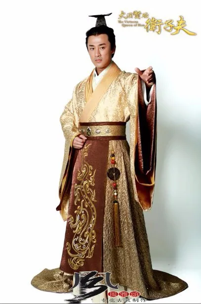 Высокое качество Hanfu мужской костюм древних китайский император костюм ТВ играть около Хан Тан императора династии Мин одежда