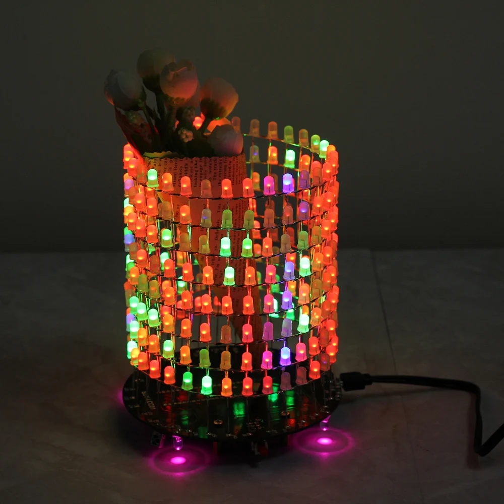 Цветной светильник RGB Dream Circle 5 мм светодиодный DIY Kit с корпусом музыкальный