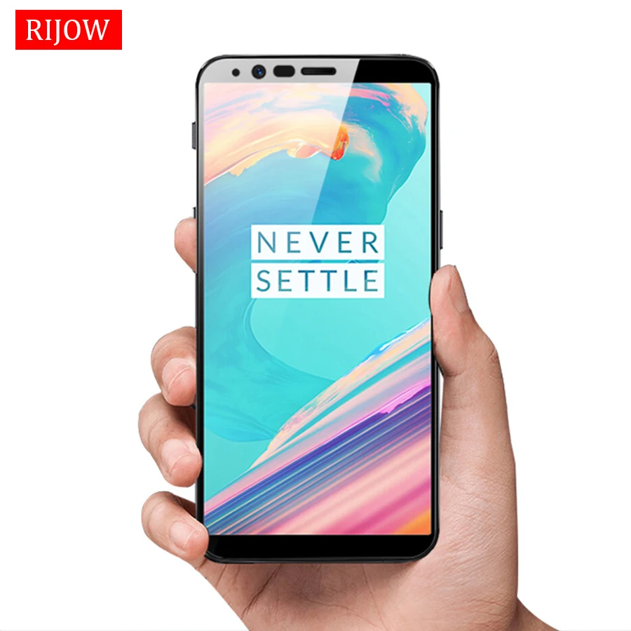

RIJOW for One Plus 5 5T Tempered Glass Oneplus 6T 7 Screen Protector Film 2.5D Full Cover Screen for Glass Oneplus 5t Film 7