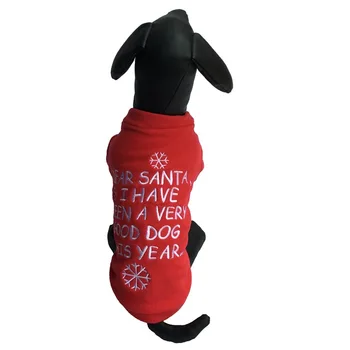 

Christmas Red Sweet Autumn/winter Dog Clothes Fleece Dog Hoodie Hoody Dog Coats & Jackets Dear Santa Christmas Snowflake