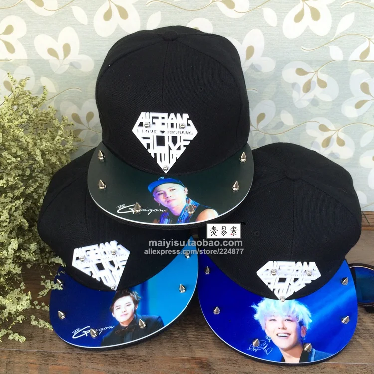 Bigbang G-Dragon хип хоп кепка GD модные заклепки Акриловые повседневные шипованные snapback gorra hombre печать кости мужчины женщины пары