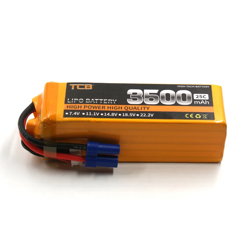 TCB RC lipo battery 22.2V 3500mAh 25C 6s Batteries for RC airplane