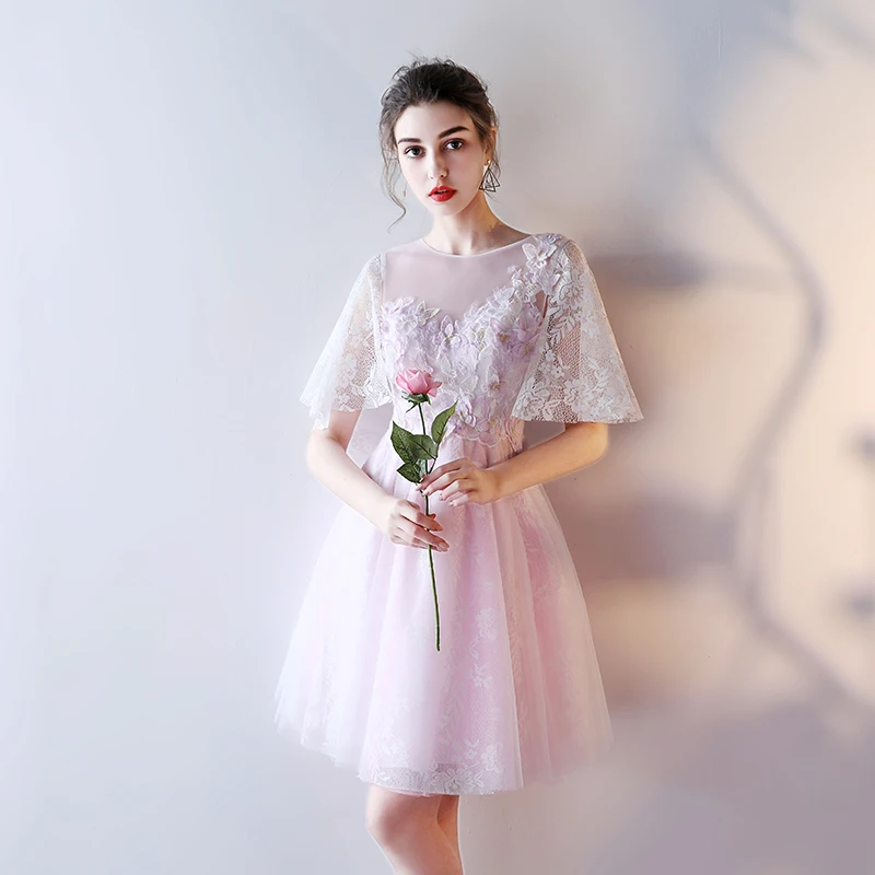 Милые розовые вечерние платья Princessally короткие кружевные новые свадебные бабочки