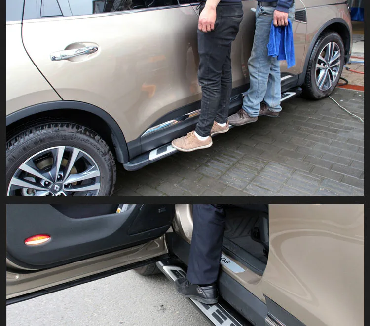 Ходовая панель боковой бар ноги шаг педали для Renault Koleos, новейший дизайн, поставляется с брызговиком, самый популярный в Китае в настоящее время