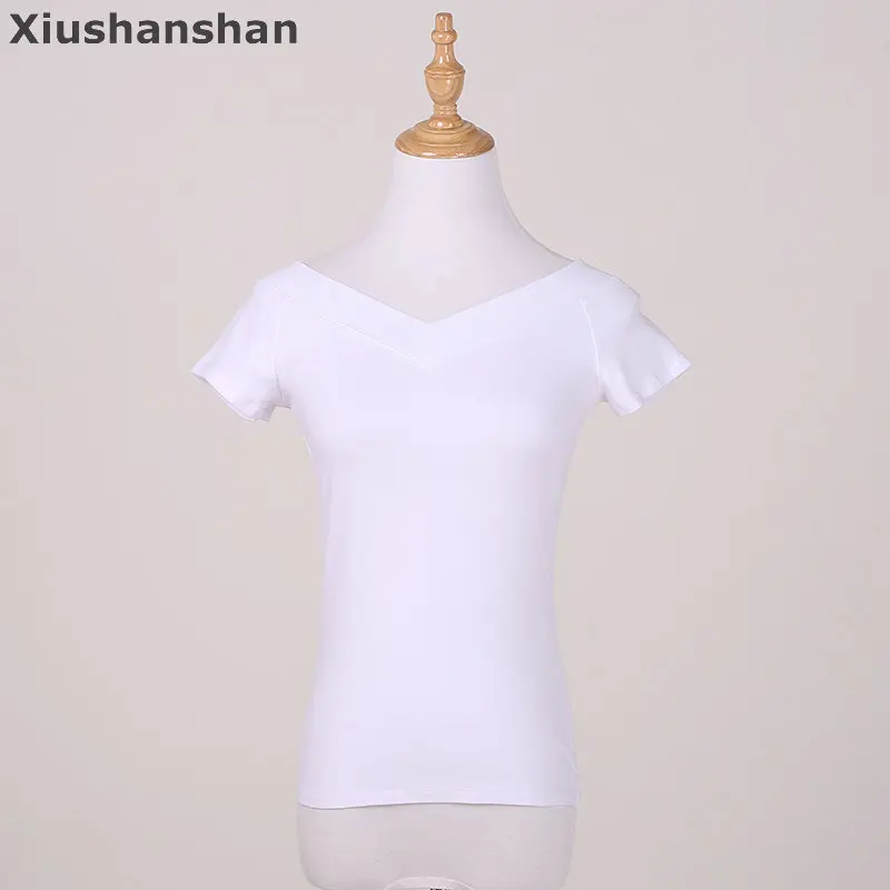 Xiushanshan оптовая продажа 1 шт./мешок Глубокий V майка для женщин 8 цветов насыщенный S